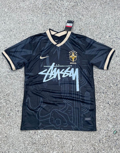 STÜSSY x “BRASIL” JERSEY - BLACK WORLD CUP EDITION