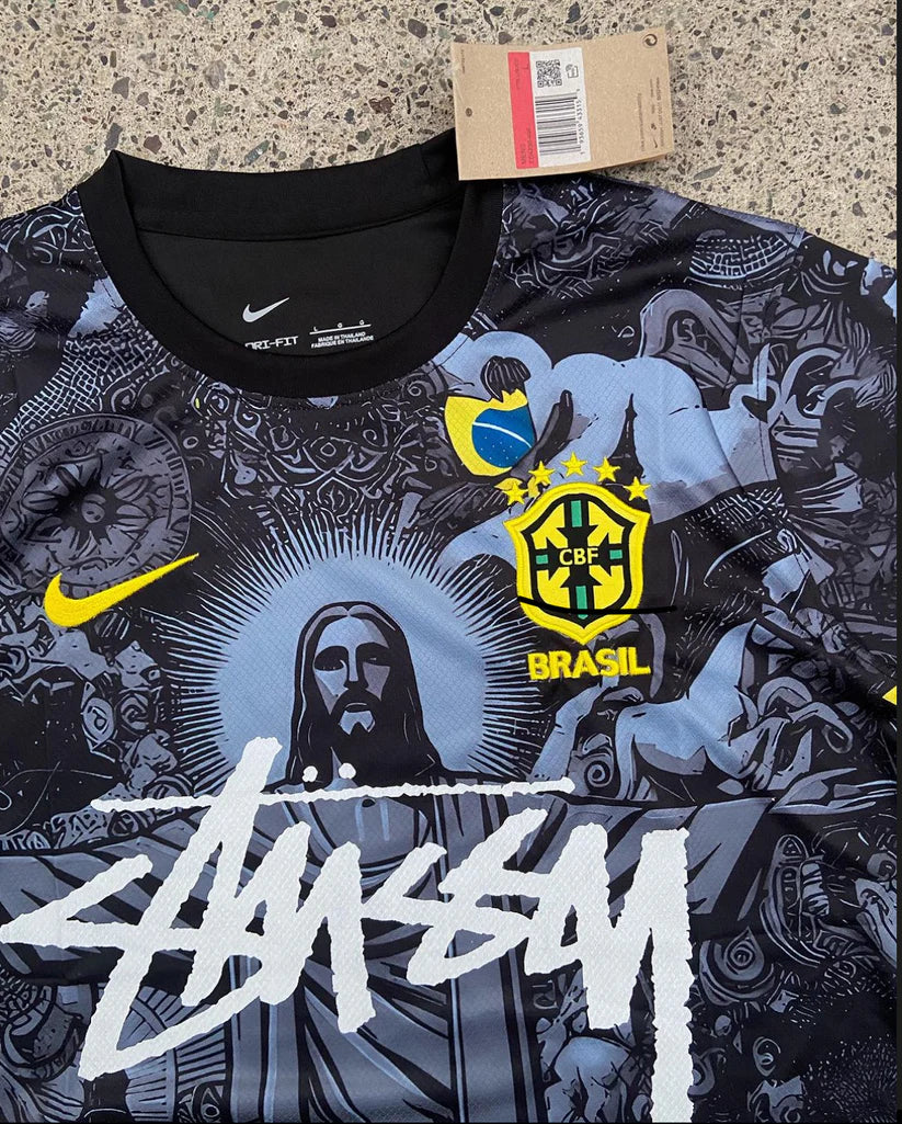 STÜSSY 2024 special edition Brazil black kit - Jesus edition