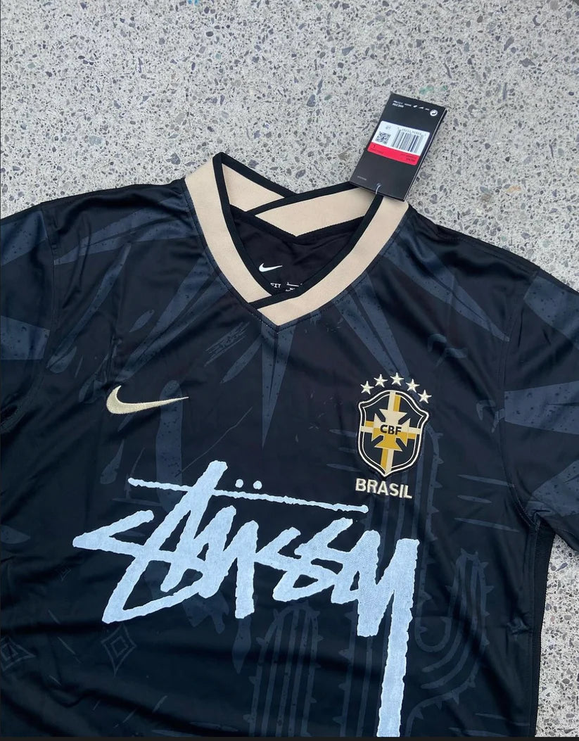 STÜSSY x “BRASIL” JERSEY - BLACK WORLD CUP EDITION